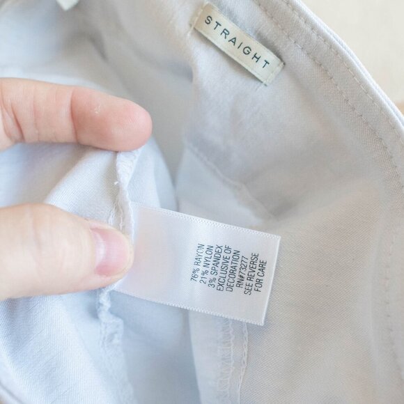 Dana Buchman Pants Sz XL Gray Straight Leg Cropped Embroidered Neutral - Picture 6 of 6